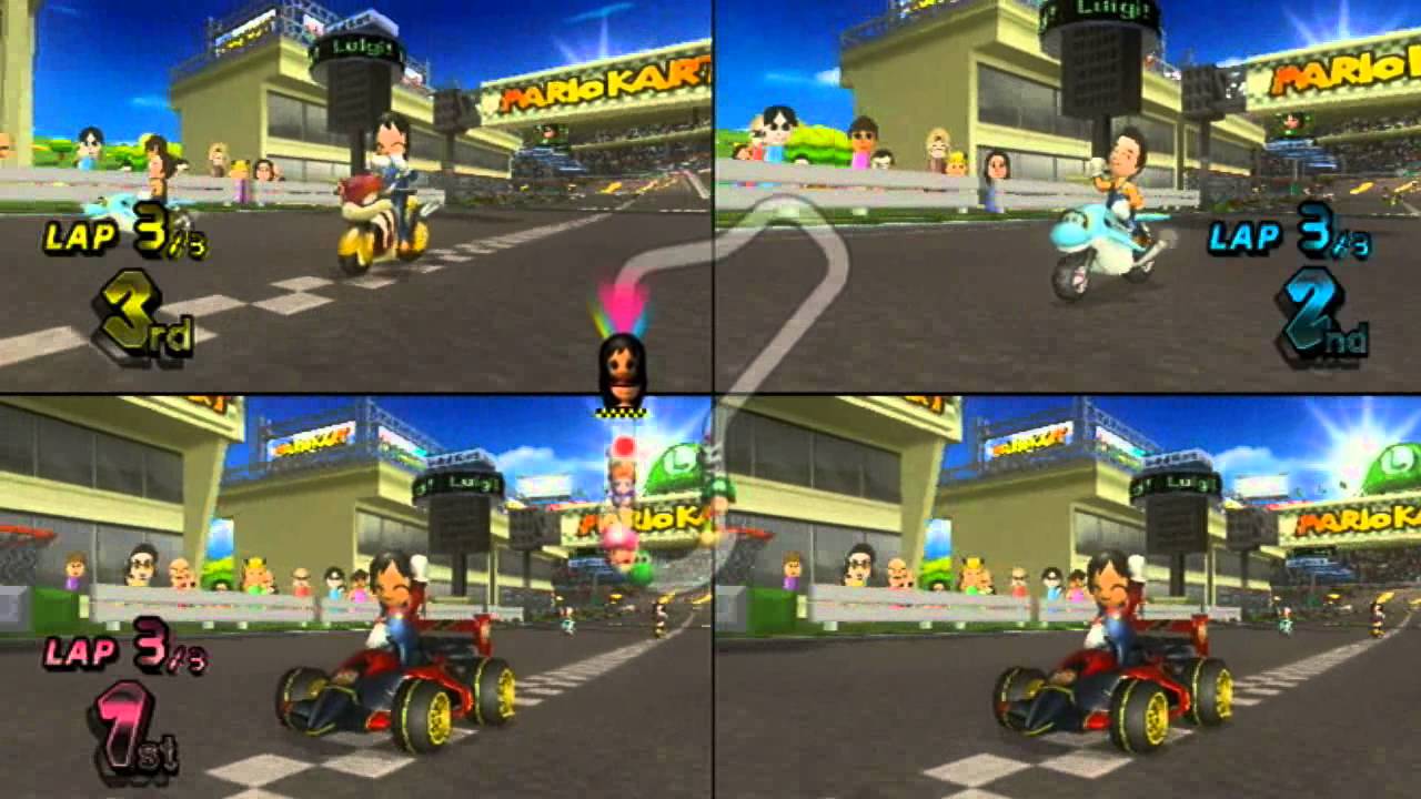 Mario Kart Wii gameplay footage (2008)